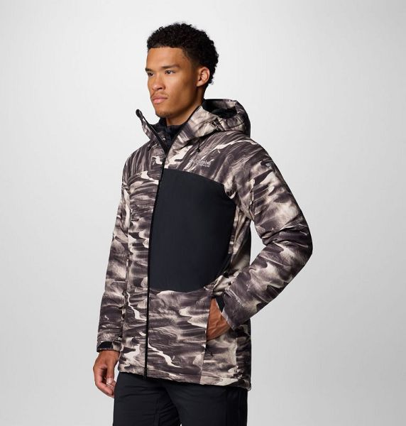 Men Columbia Winter District™ III Printed Waterproof Ski Jackets Dark Grey | US-BHCOKY-843