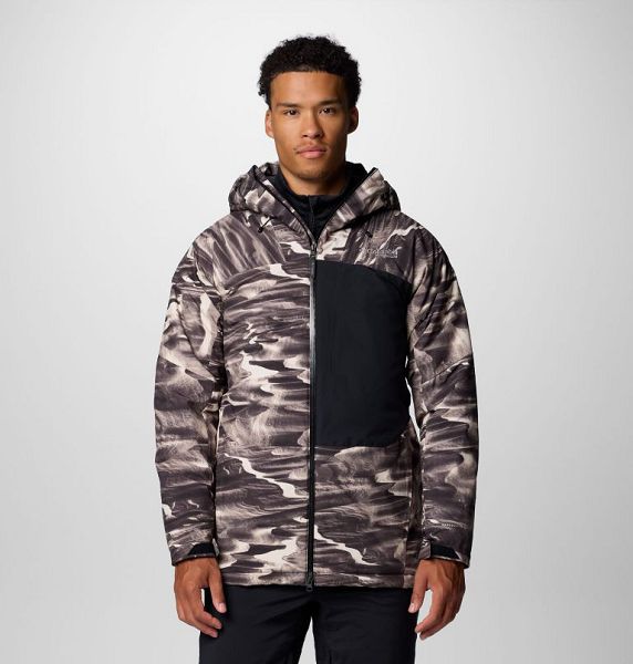 Men Columbia Winter District™ III Printed Waterproof Ski Jackets Dark Grey | US-BHCOKY-843