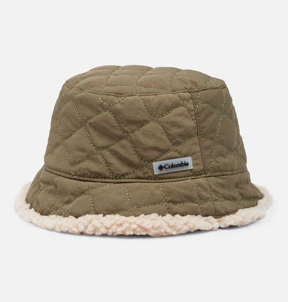 Men Columbia Winter Pass™ II Reversible Sherpa Quilted Bucket Hats Grey / Green / Khaki | US-LGIEPM-850