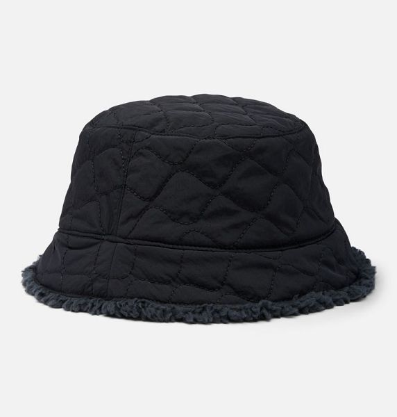 Men Columbia Winter Pass™ II Reversible Sherpa Quilted Bucket Hats Black / Black | US-HRAYFI-024