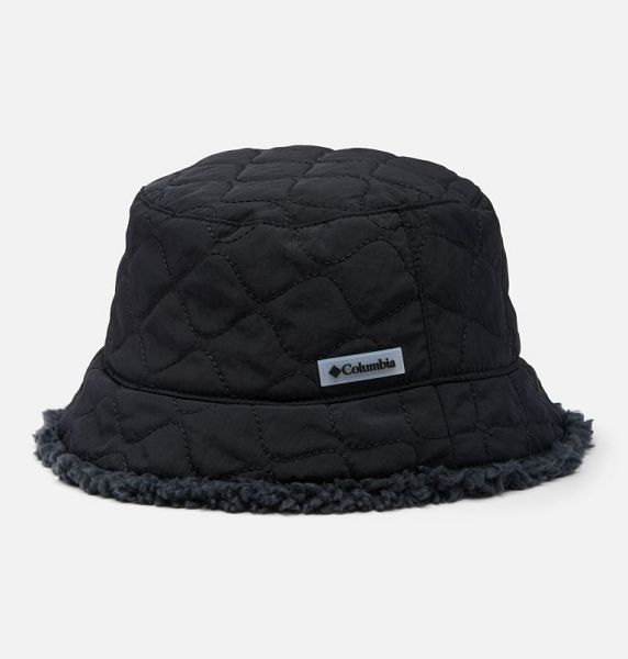 Men Columbia Winter Pass™ II Reversible Sherpa Quilted Bucket Hats Black / Black | US-HRAYFI-024