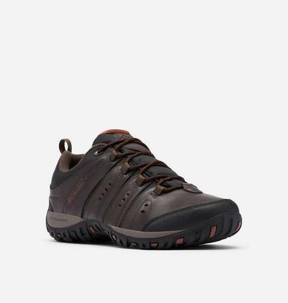 Men Columbia Woodburn™ II Waterproof Shoes Dark Brown | US-PEULJH-497