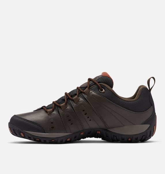 Men Columbia Woodburn™ II Waterproof Shoes Dark Brown | US-PEULJH-497