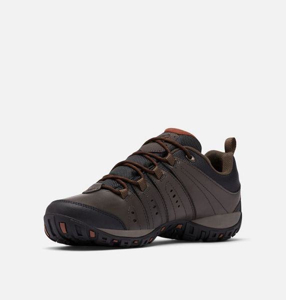 Men Columbia Woodburn™ II Waterproof Shoes Dark Brown | US-PEULJH-497