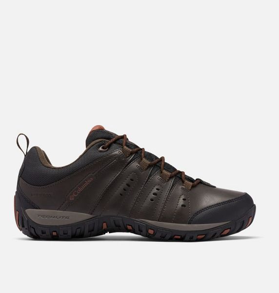 Men Columbia Woodburn™ II Waterproof Shoes Dark Brown | US-PEULJH-497