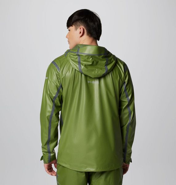 Men Columbia Wyldwood™ Waterproof Hiking Shell Jackets Green | US-WLUTBN-713