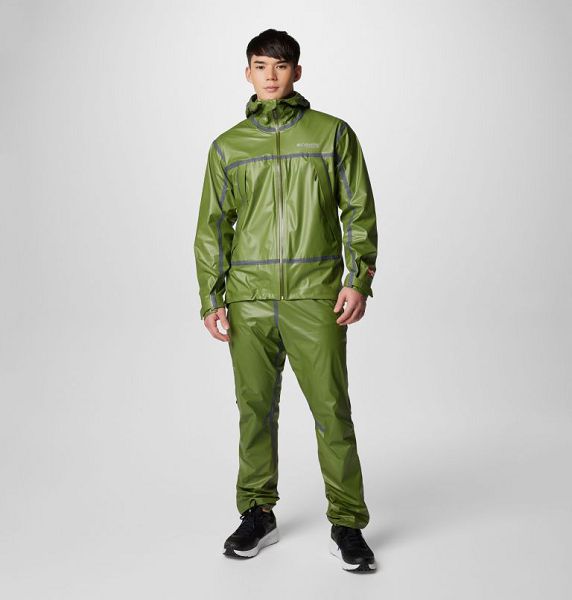 Men Columbia Wyldwood™ Waterproof Hiking Shell Jackets Green | US-WLUTBN-713