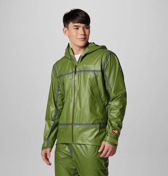 Men Columbia Wyldwood™ Waterproof Hiking Shell Jackets Green | US-WLUTBN-713