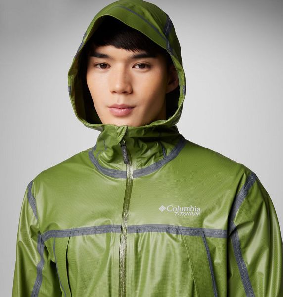 Men Columbia Wyldwood™ Waterproof Hiking Shell Jackets Green | US-WLUTBN-713