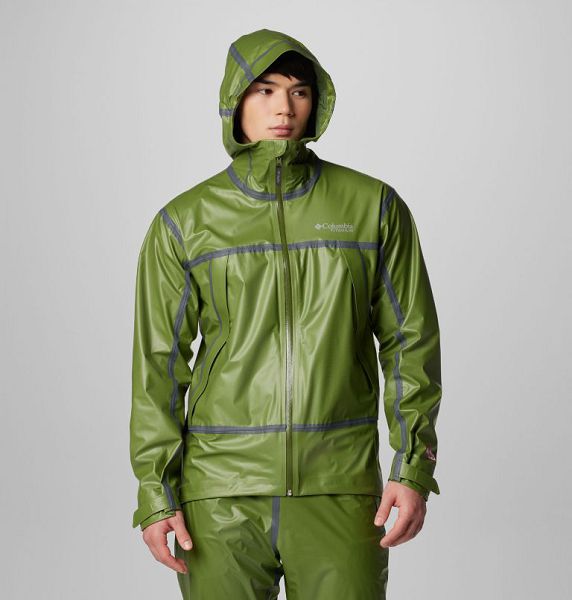 Men Columbia Wyldwood™ Waterproof Hiking Shell Jackets Green | US-WLUTBN-713