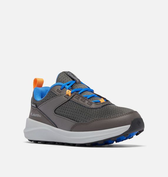 Men Columbia Youth Hatana™ Waterproof Multi-Sport Shoes Dark Grey / Blue | US-VAGSJI-518