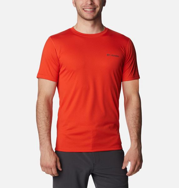 Men Columbia Zero Rules™ Technical T-Shirt Red | US-XBEDPG-519