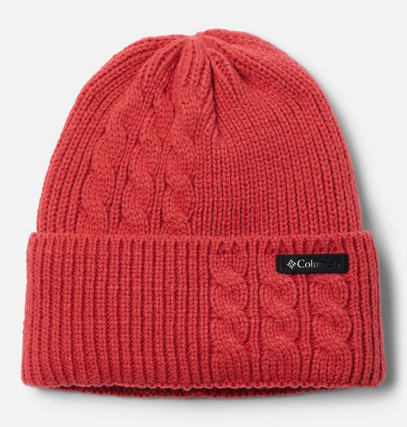 Women Columbia Agate Pass™ Cable Knit Beanie Red | US-XVRAZP-654