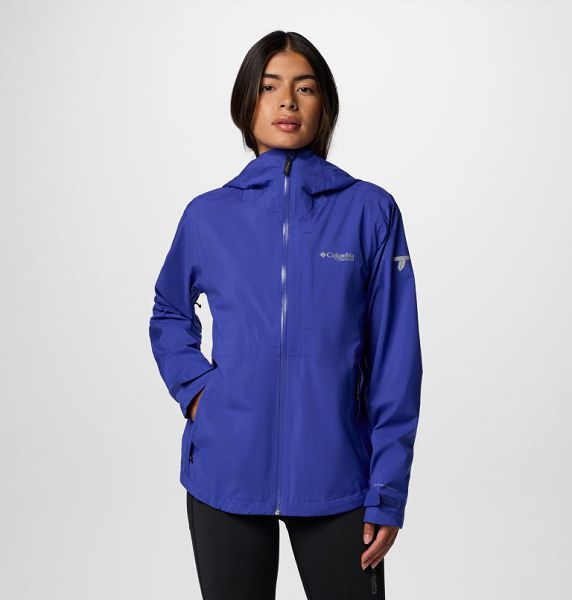 Women Columbia Ampli-Dry™ II Waterproof Hiking Shell Jackets Blue | US-WZAXCH-095