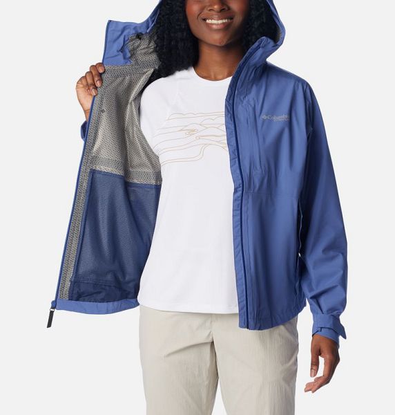 Women Columbia Ampli-Dry™ II Waterproof Hiking Shell Jackets Blue | US-FKOJSL-528