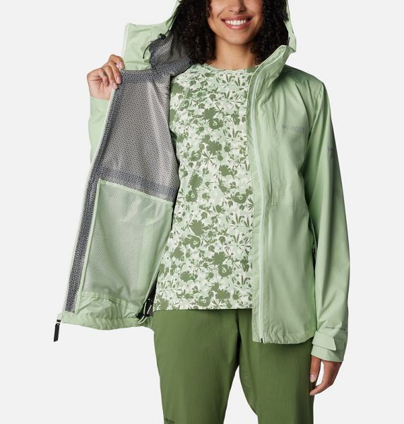 Women Columbia Ampli-Dry™ II Waterproof Hiking Shell Jackets Olive | US-TKQMAF-914