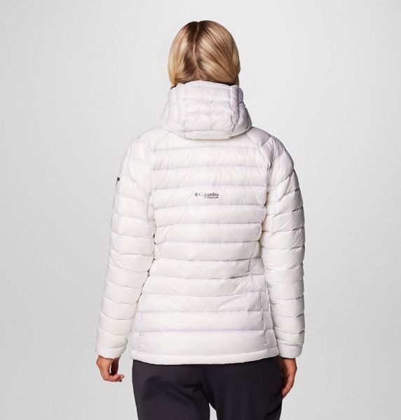 Women Columbia Arctic Crest™ Hooded Down Jackets White | US-MSJFWD-486