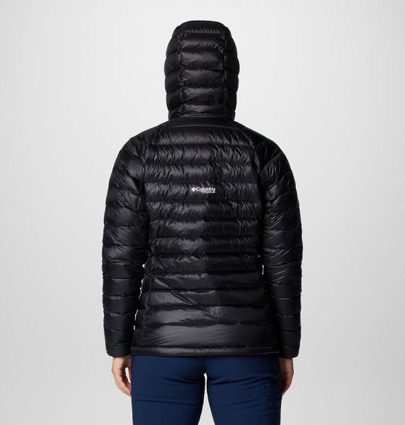 Women Columbia Arctic Crest™ Hooded Down Jackets Black | US-RMNFHI-598