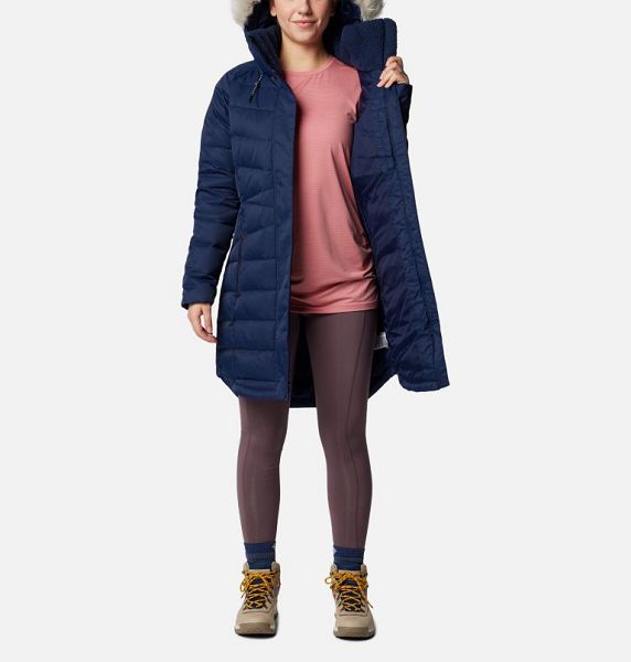 Women Columbia Belle Isle™ Mid Down Jackets Navy | US-LHOIVE-096