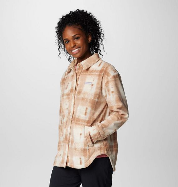 Women Columbia Benton Springs™ Fleece Shirt Jackets Brown | US-DZUJXC-139