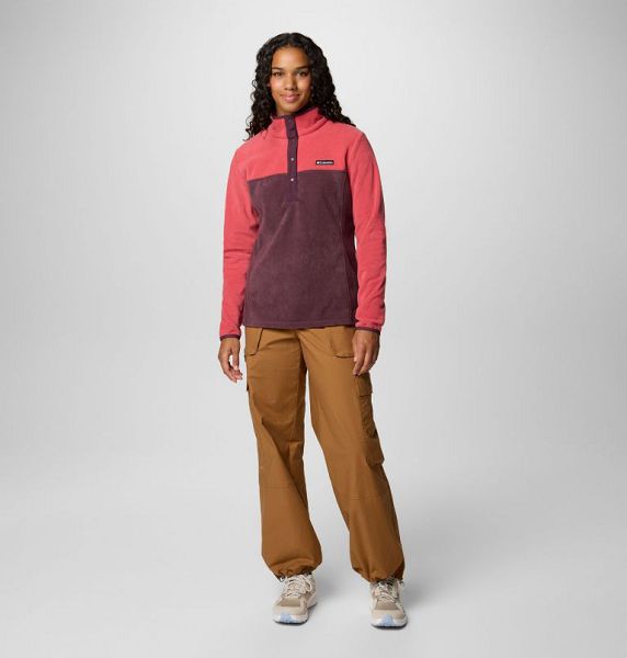 Women Columbia Benton Springs™ Half Snap Pullover Orange / Brown | US-NPMGQL-650