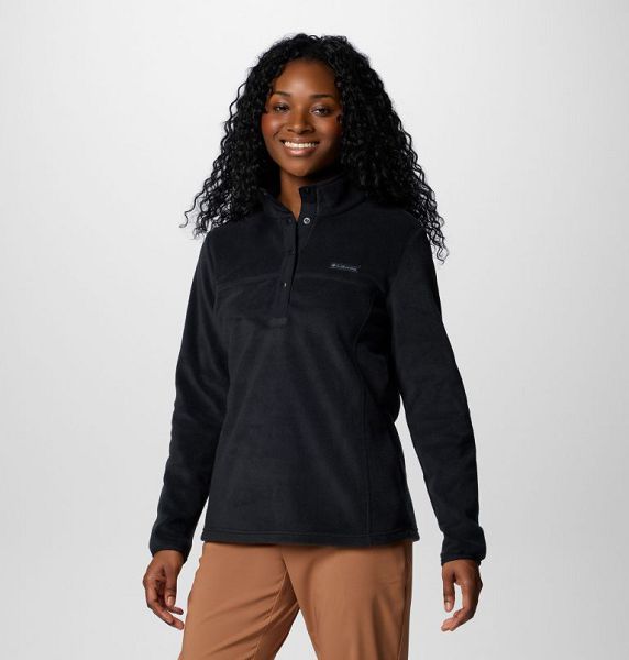 Women Columbia Benton Springs™ Half Snap Pullover Black | US-MUBHFJ-481