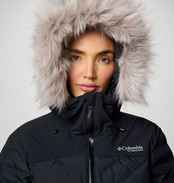 Women Columbia Bird Mountain™ II Insulated Down Ski Jackets Black | US-FQUTHA-972