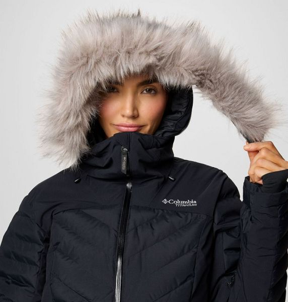 Women Columbia Bird Mountain™ II Insulated Down Ski Jackets Black | US-FQUTHA-972