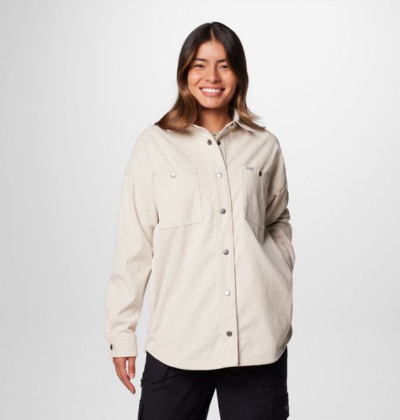 Women Columbia Blue Point Creek™ Corduroy Shirt Jackets Dark Grey | US-DCYNMX-870