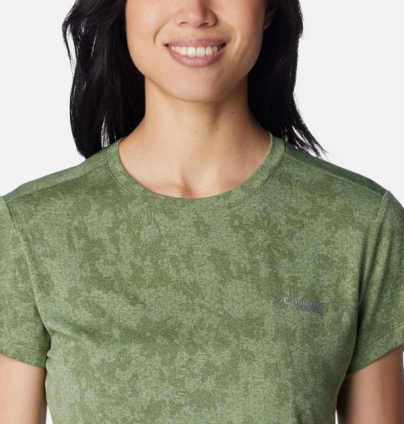 Women Columbia Bluebird Canyon™ Technical T-Shirt Olive | US-QOZXAT-456