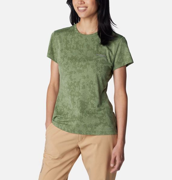 Women Columbia Bluebird Canyon™ Technical T-Shirt Olive | US-QOZXAT-456