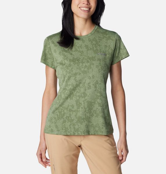 Women Columbia Bluebird Canyon™ Technical T-Shirt Olive | US-QOZXAT-456