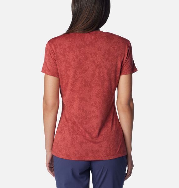 Women Columbia Bluebird Canyon™ Technical T-Shirt Red | US-CGAQRH-296