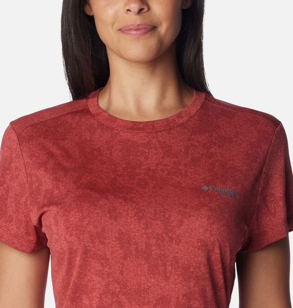 Women Columbia Bluebird Canyon™ Technical T-Shirt Red | US-CGAQRH-296