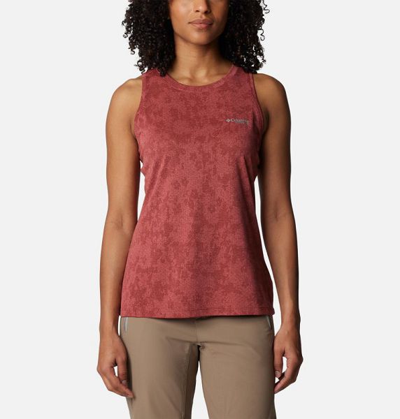 Women Columbia Bluebird Canyon™ Technical Tank Top Red | US-OQZPKE-382