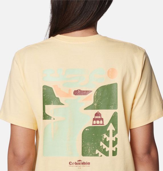 Women Columbia Boundless Beauty™ Graphic T-Shirt Yellow | US-SWPURZ-680