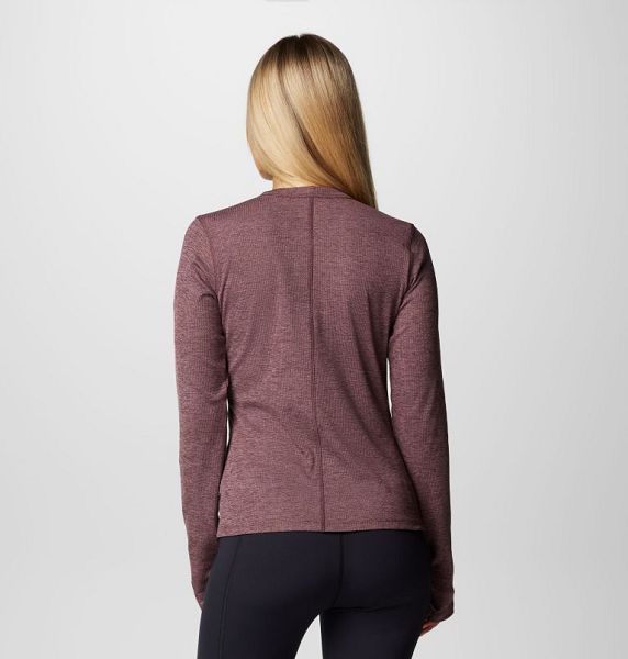 Women Columbia Boundless™ Days Knit Long Sleeve T-Shirt Burgundy | US-QWZBOT-701