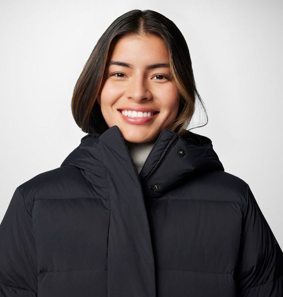 Women Columbia Boundless Days™ Long Hooded Down Jackets Black | US-OANHKI-437