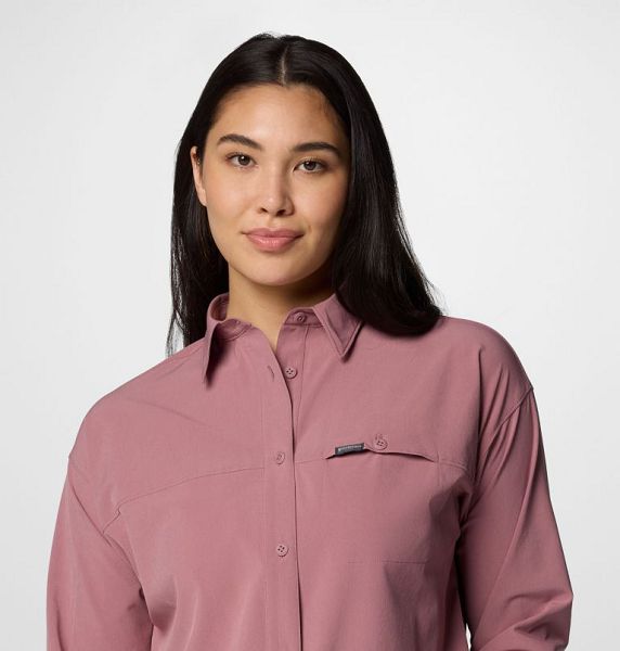 Women Columbia Boundless Trek™ II Shirts Coral | US-MRFIHN-540