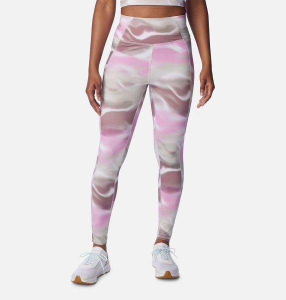 Women Columbia Boundless Trek™ Leggings Pink / White | US-EUFIXM-130