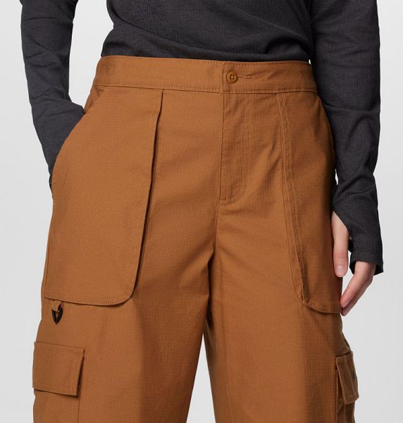 Women Columbia Brea Falls™ Cotton Ripstop Cargo Pants Brown | US-YUMEVK-093