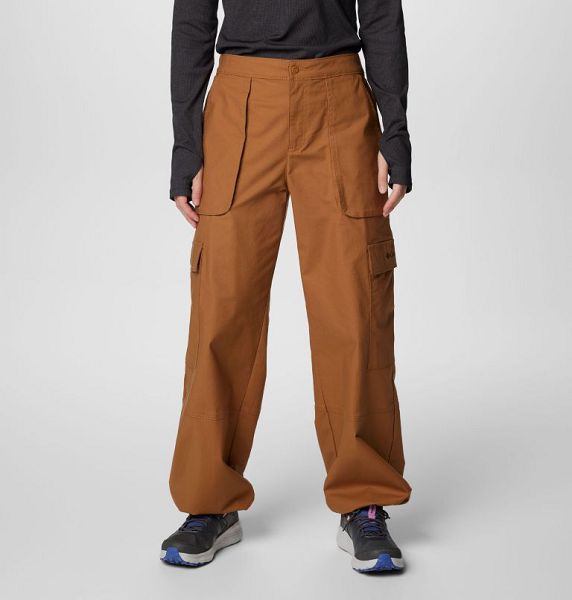 Women Columbia Brea Falls™ Cotton Ripstop Cargo Pants Brown | US-YUMEVK-093