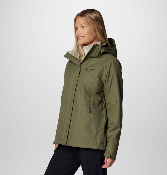 Women Columbia Bugaboo™ III Waterproof 3 In 1 Jackets Grey / Green | US-TGBNFD-529