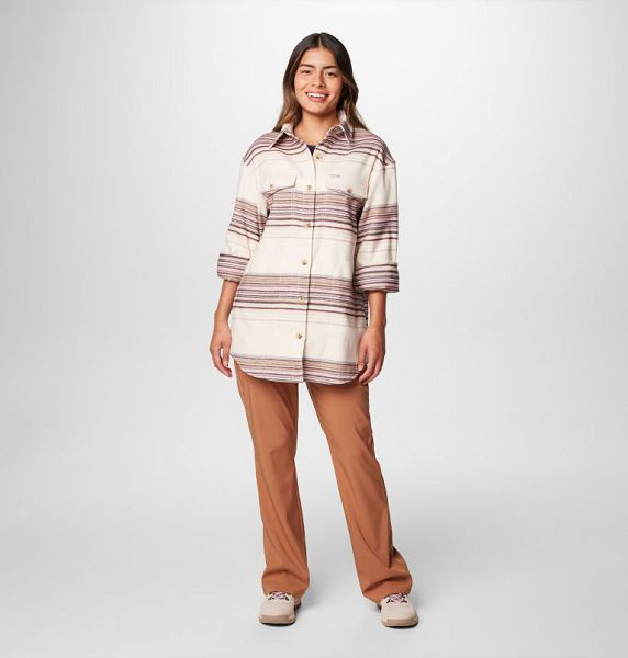 Women Columbia Calico Basin™ Mid Shirt Jackets Stripes | US-FGJIXM-304