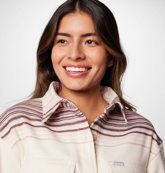 Women Columbia Calico Basin™ Mid Shirt Jackets Stripes | US-FGJIXM-304