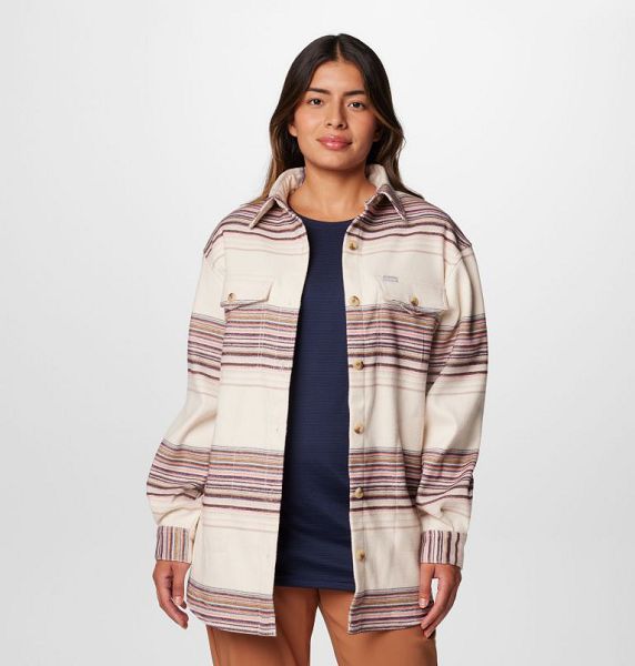 Women Columbia Calico Basin™ Mid Shirt Jackets Stripes | US-FGJIXM-304