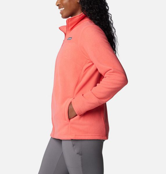 Women Columbia Castle Dale™ Full Zip Fleece Jackets Coral | US-GVWOAX-592