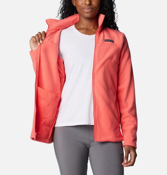 Women Columbia Castle Dale™ Full Zip Fleece Jackets Coral | US-GVWOAX-592