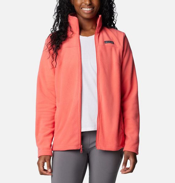 Women Columbia Castle Dale™ Full Zip Fleece Jackets Coral | US-GVWOAX-592