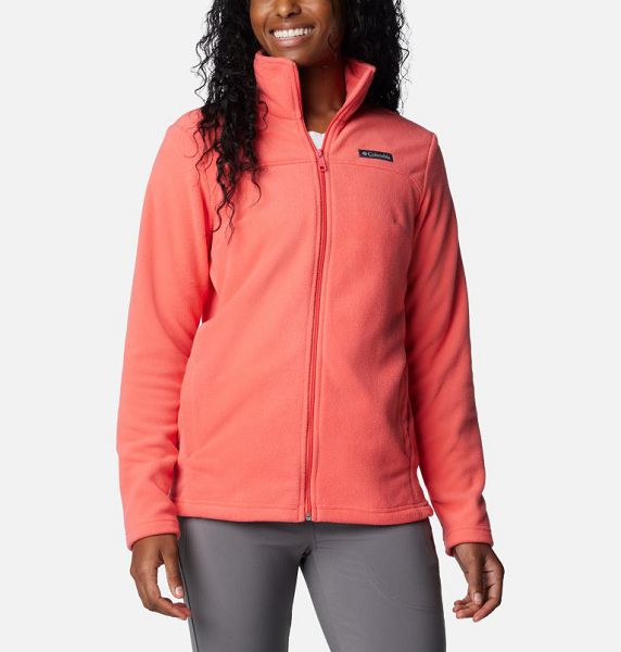 Women Columbia Castle Dale™ Full Zip Fleece Jackets Coral | US-GVWOAX-592